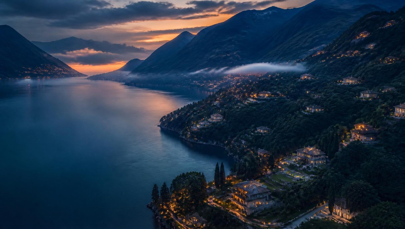 Lago y montañas de Ticino